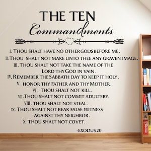 The Ten Commandments,Love God More Than Anything Else,Inspirational Quotes Decal Sticker