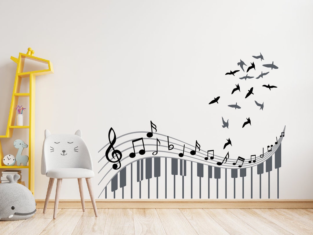 Music Studio Wall Decal,musical Notation Sticker, Music Vinyl Wall Sticker,music Wall Art ,music