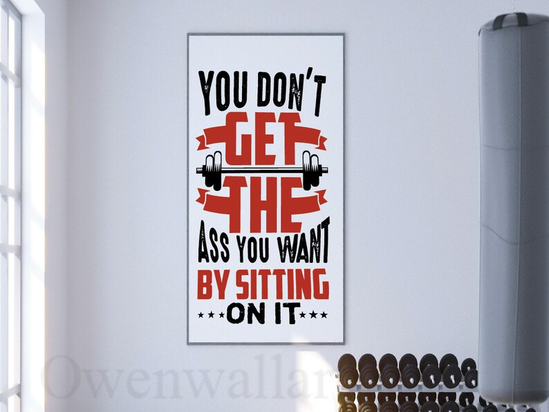 Gym Wall Stickers Inspiration Quotes for Sports Wall Home Gym Etsy