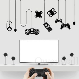 Gaming muursticker , gamer muur decor , gamer vinyl muur sticker , gaming stickers voor jongens kamer muur decor , gaming stickers