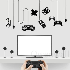 Gamer Wall Decor Custom Controller Decal Video Game Girl Boy Room Gifts Him  Bedroom Gamer Dad Life Vinyl Wall Art Decals Kids Stickers 280ER 