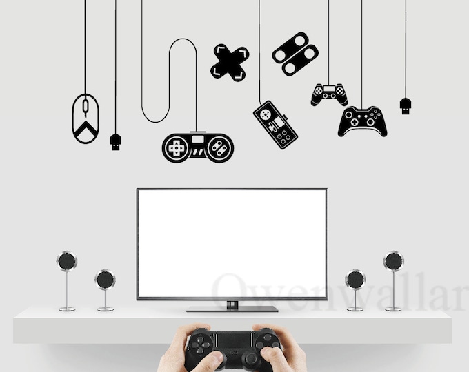 Gaming Wall Decal: Vinyl Gamer Room Decor