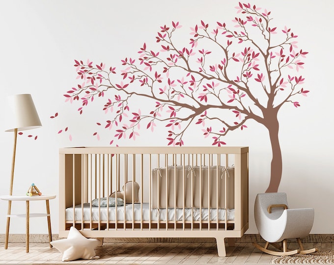 Birch Tree Deer Wall Decal Nursery Forest Removable Birch Trees Vinyl ...