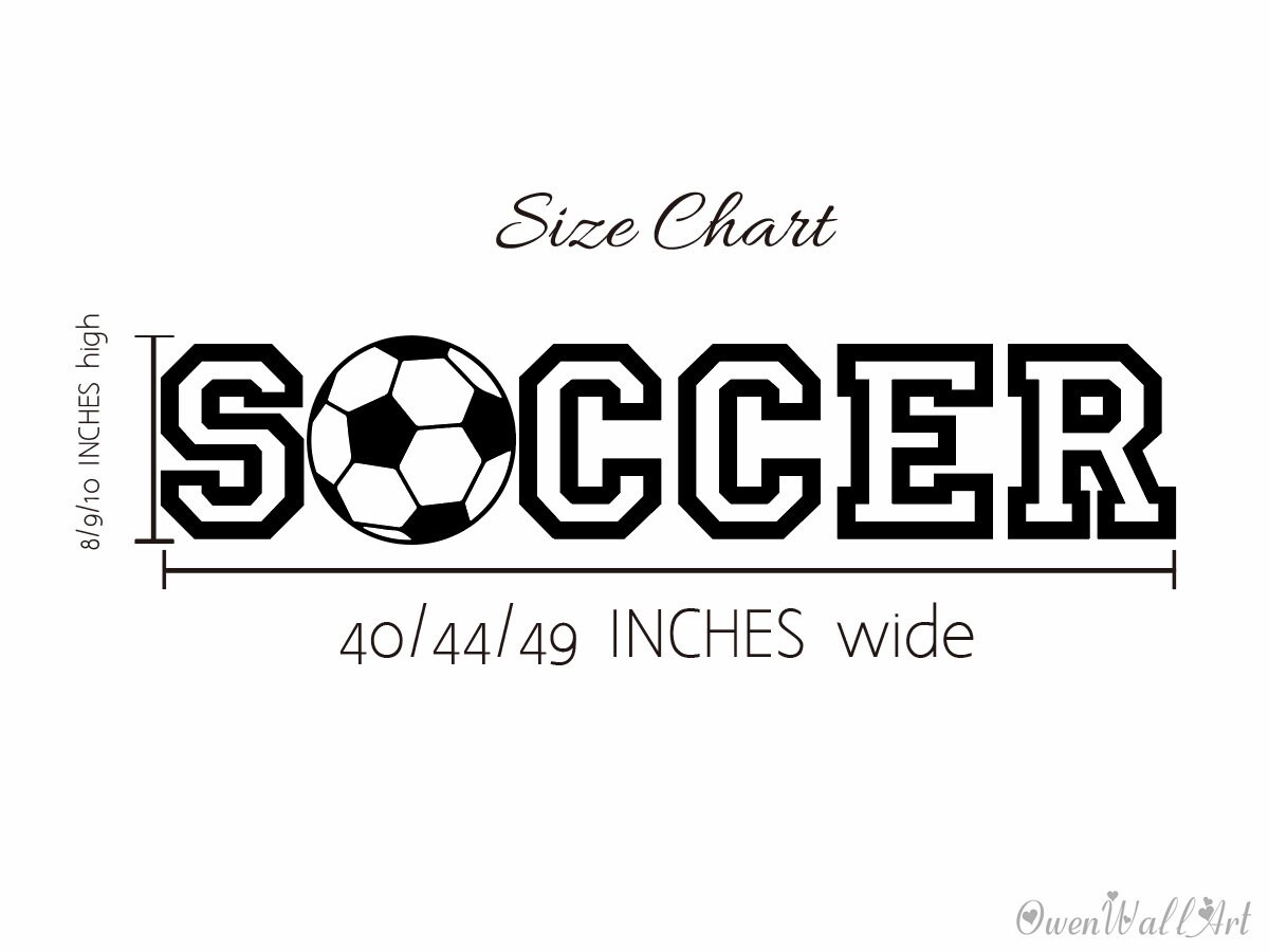 Soccer Wall Decals Football With Name Wall Decal Sports Etsy