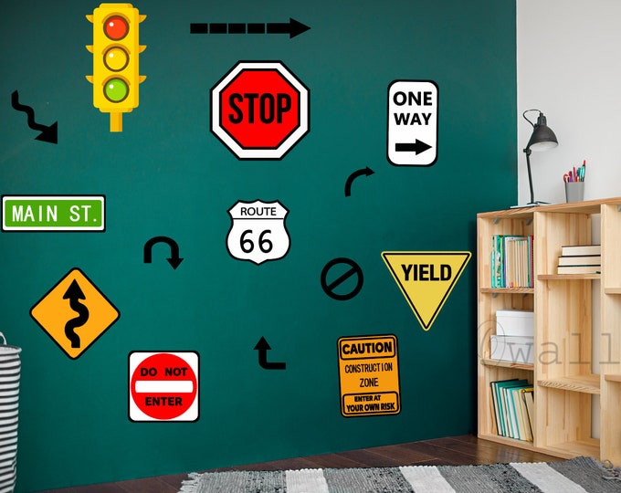 Divided Highway Road Sign Stickers, Traffic Sticker, Road Sign ...
