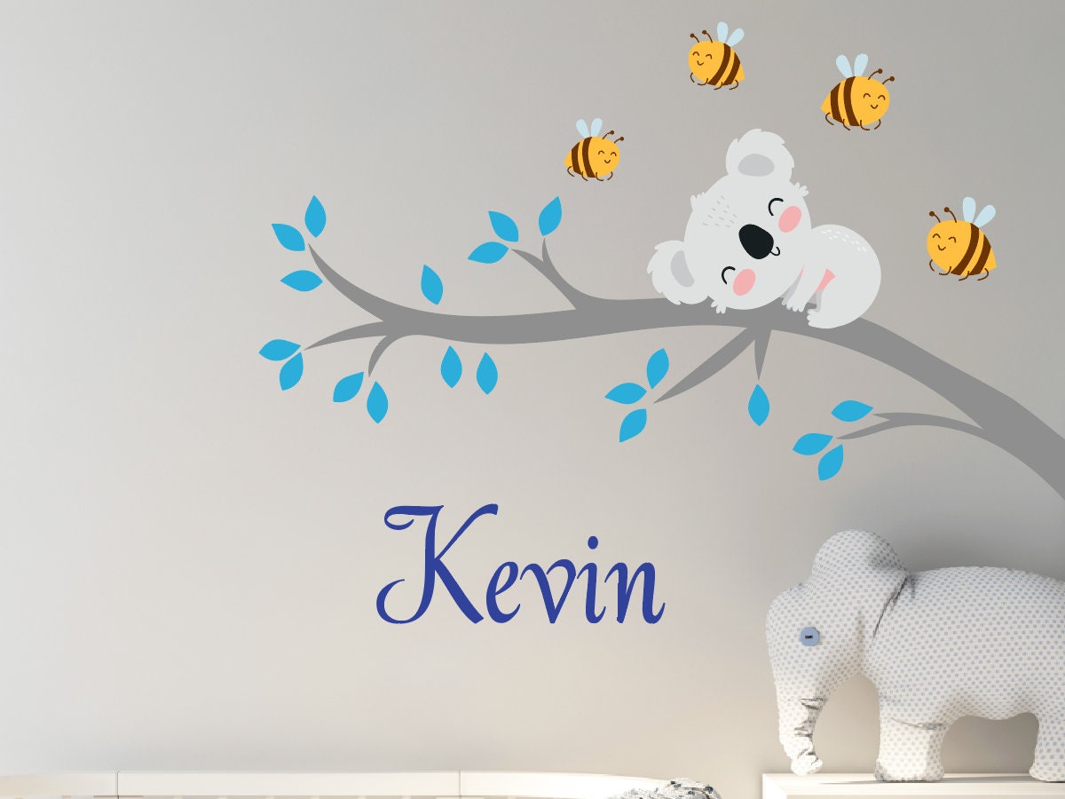 Nursery Wall Decalkoala Bear Vinyl Decal Branch and Koala Etsy