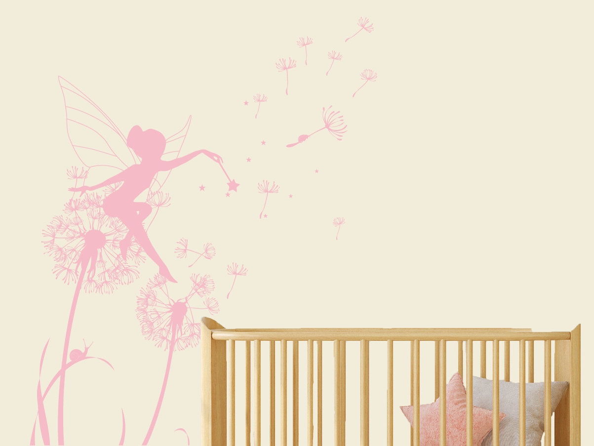 Fairy Dandelion Wall Decal: Girls Nursery Room Decor - Etsy