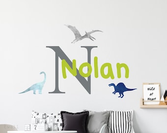 Custom Dinosaur Name Wall Decal: Kids Room Decor