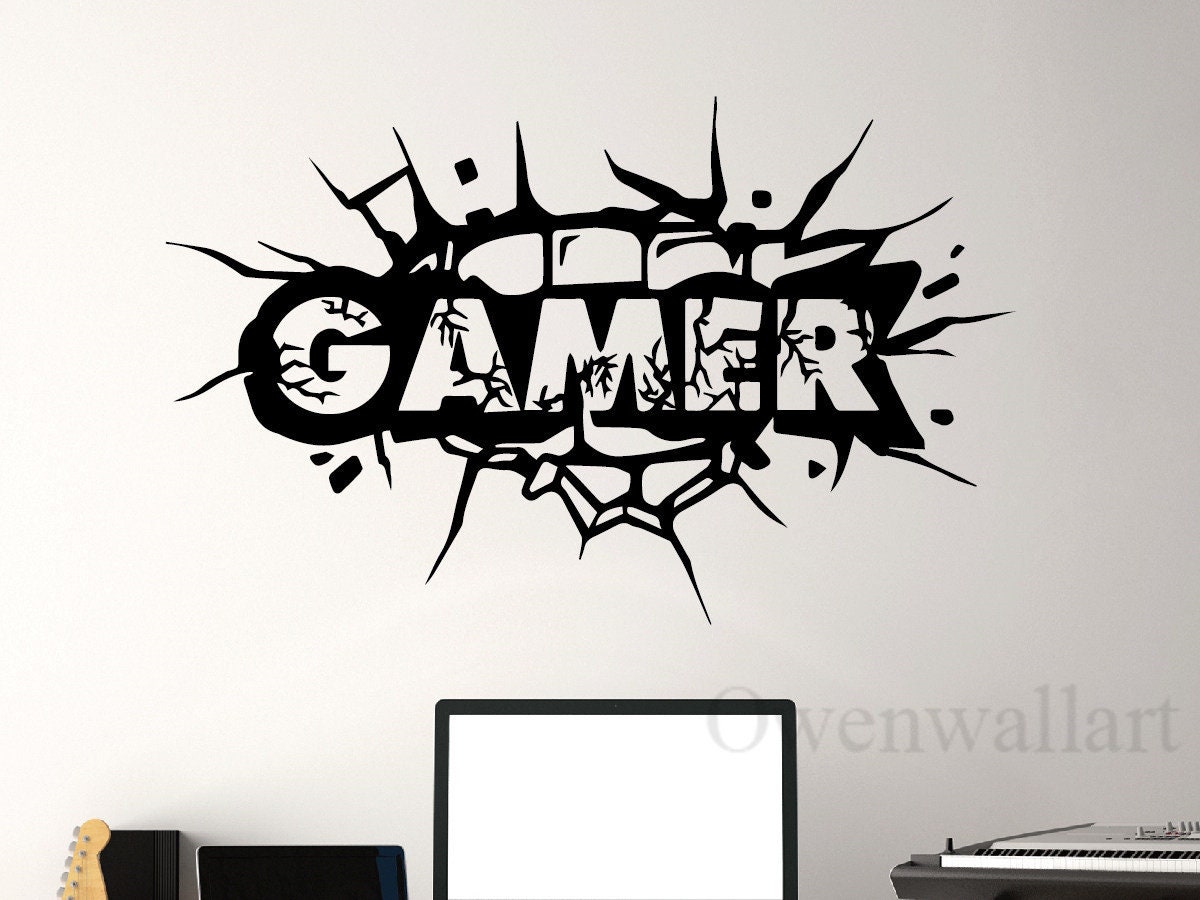 Gamer Wall Sticker Gaming Room Wall Decor Gamer Vinyl Wall Etsy España