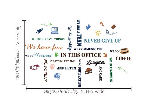Inspirational Office Quotes Wall Decal: Motivational Art Decor - Etsy
