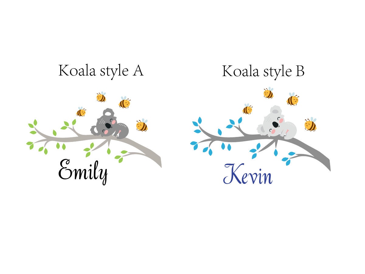Nursery Wall Decalkoala Bear Vinyl Decal Branch and Koala Etsy