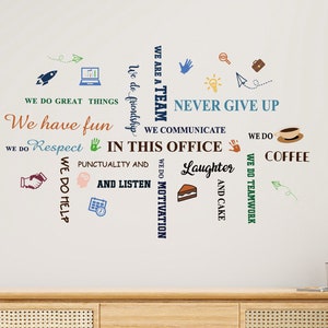 Office Inspirational Quotes Wall Sticker, Quotes Art For Office,Office Studio Wall Decor