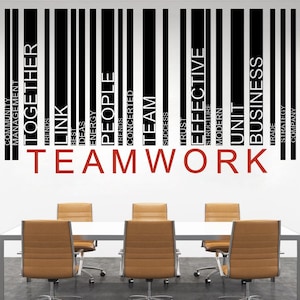 Teamwork Office Wall Decal - Meeting Room Wall Vinyl Sticker-Office Wall Art-Office Wall Sticker
