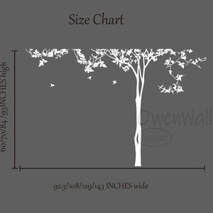 Tree Wall Decal, Vines Tree Wall Decal, Tree Decor For Bedroom Nursery Kids Room Wall Decor image 5