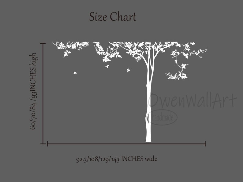 Tree Wall Decal, Vines Tree Wall Decal, Tree Decor For Bedroom Nursery Kids Room Wall Decor image 5