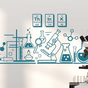 Chemistry Science Wall Art Vinyl Decal Educational Wall Sticker For School Wall  Art