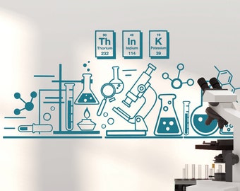 Chemistry Science Wall Art Vinyl Decal Educational Wall Sticker For School Wall  Art