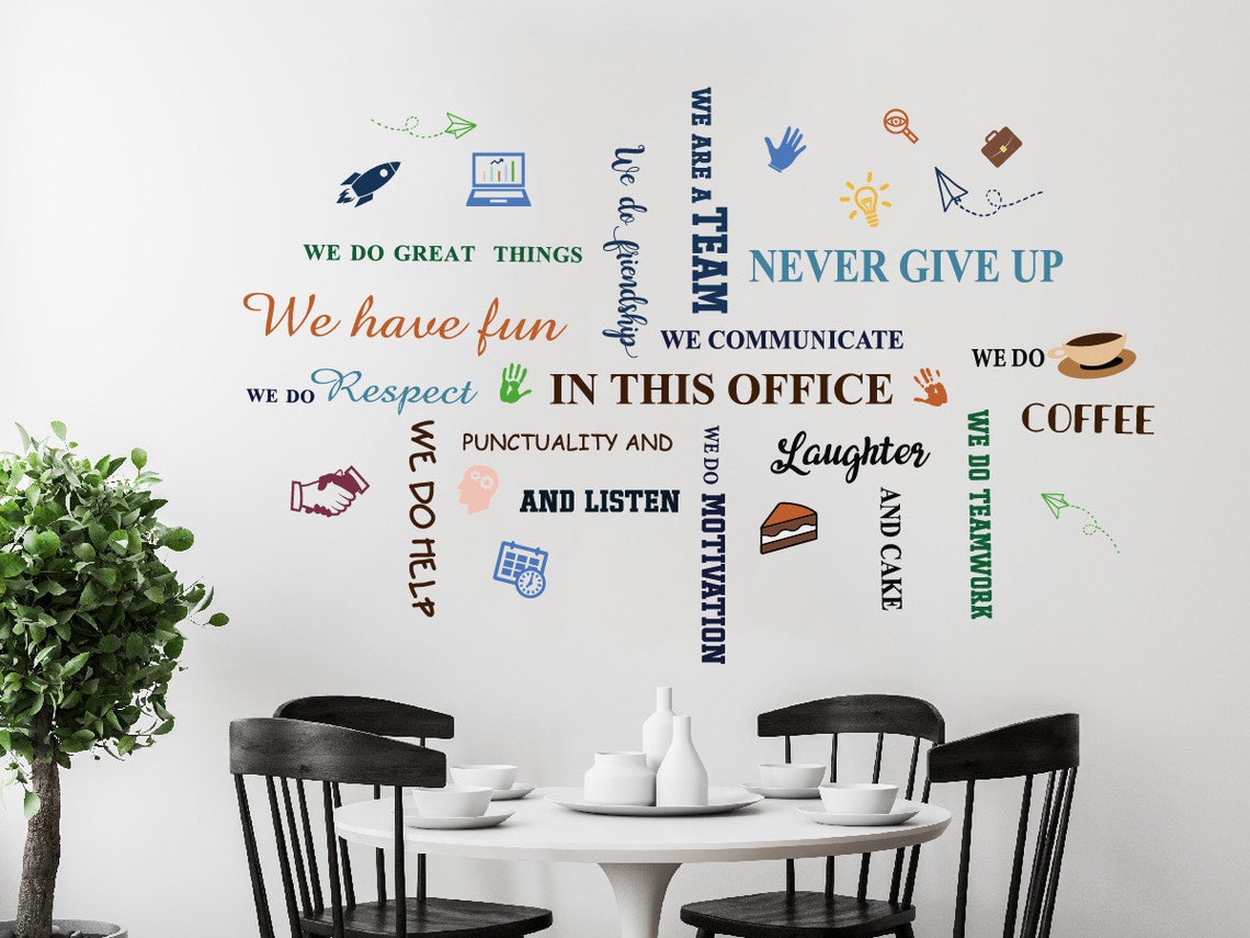 Inspirational Office Quotes Wall Decal: Motivational Art Decor - Etsy