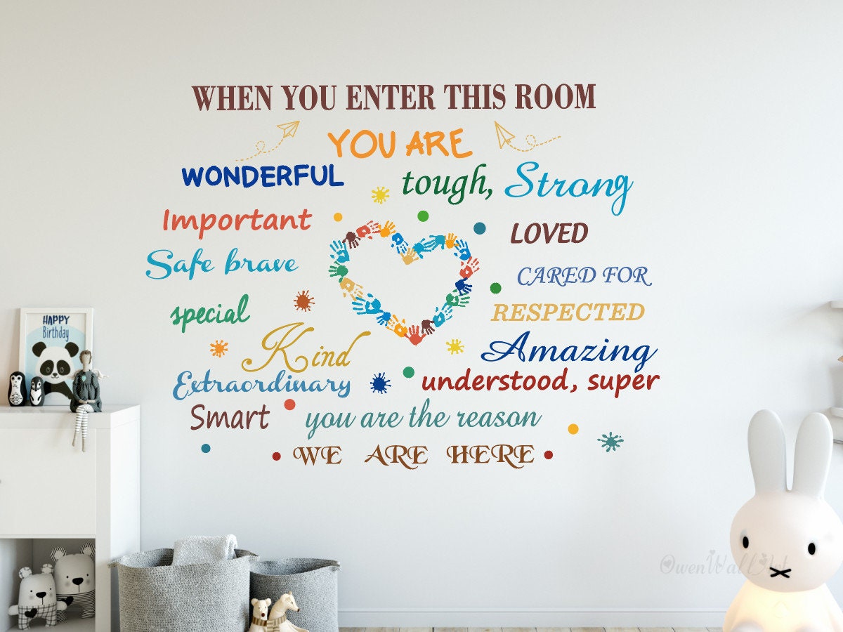 Inspirational Quotes Wall Decal: Colorful Classroom, Nursery, Office ...