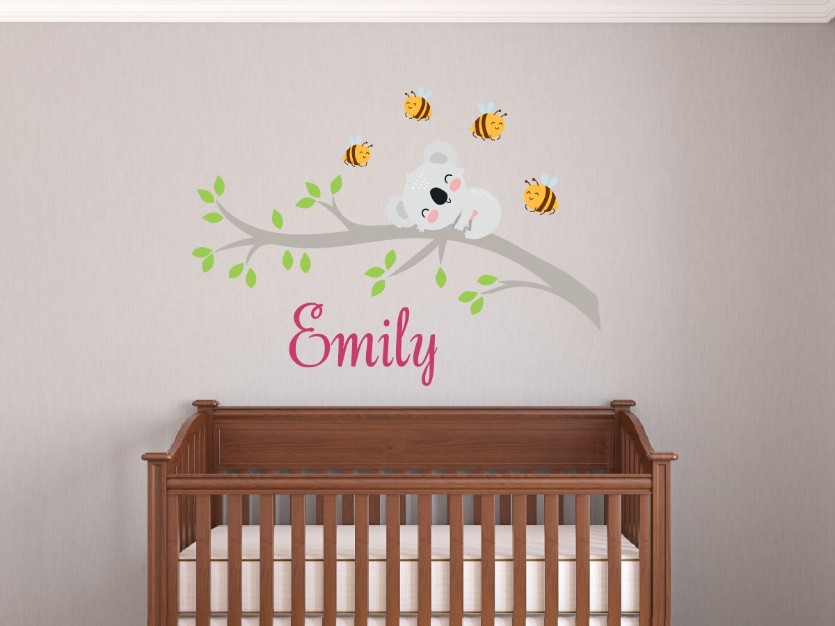 Nursery Wall Decalkoala Bear Vinyl Decal Branch and Koala Etsy