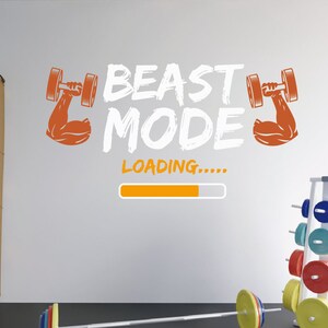 Gym Wall Decal: Fitness Inspiration Quotes, Sports Decor