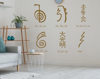 Decalcomanie da muro Reiki, Arte della parete con simboli Reiki, Decalcomanie con simboli Reiki, Decalcomanie per la stanza Decorazione da parete Reiki Decorazione Reiki