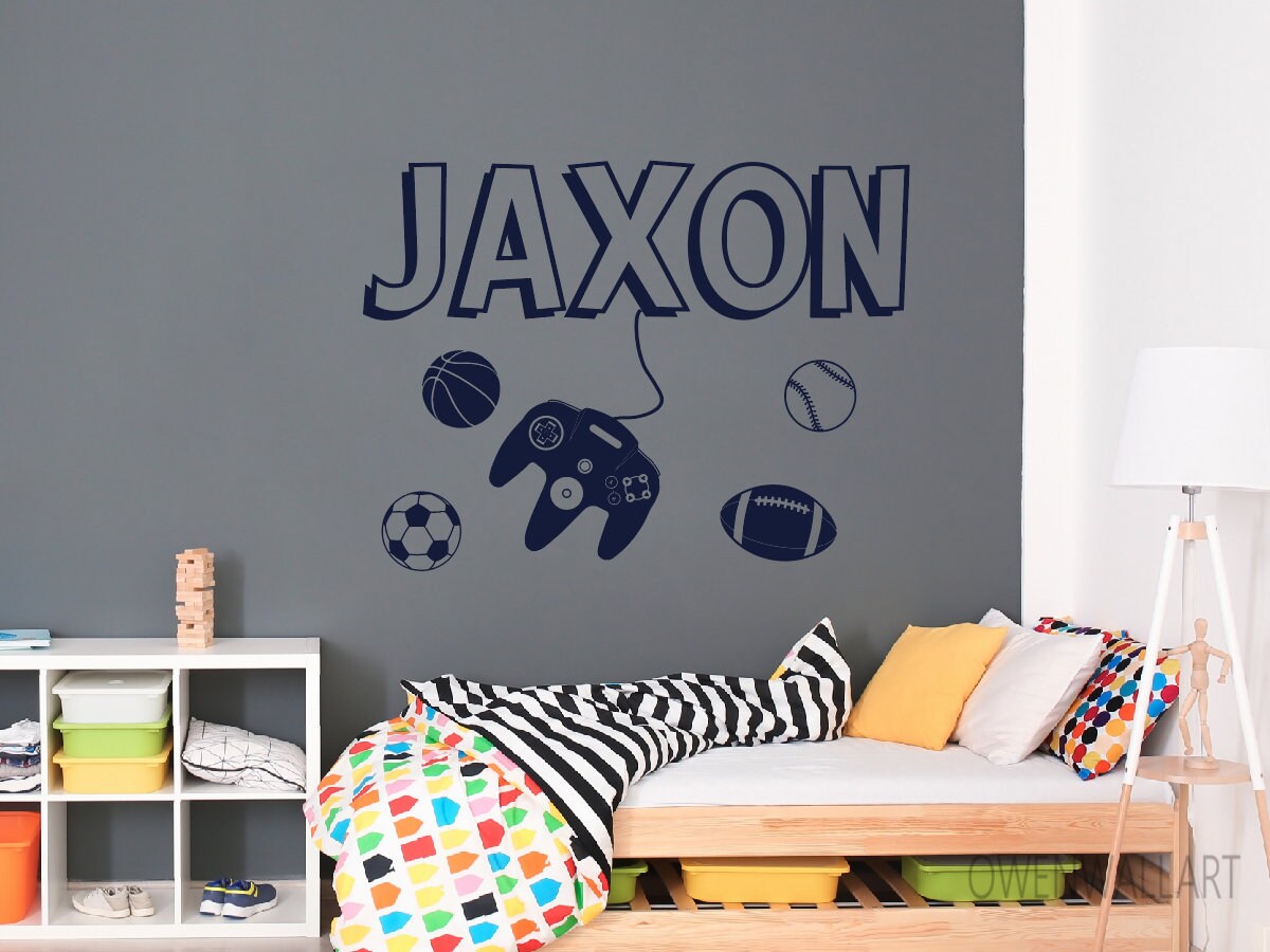 Gamer Custom Name Vinyl Wall Decal: Boys Room Decor - Etsy