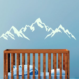 Mountains Wall Decal, Nursery Wall Sticker , Kids Room Wall Decor, Nursery Room Decor