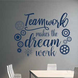 Teamwork Office Wall Decal - Meeting Room Cut-out handmade Vinyl Wall Sticker-Office Wall Art-Office Wall Sticker