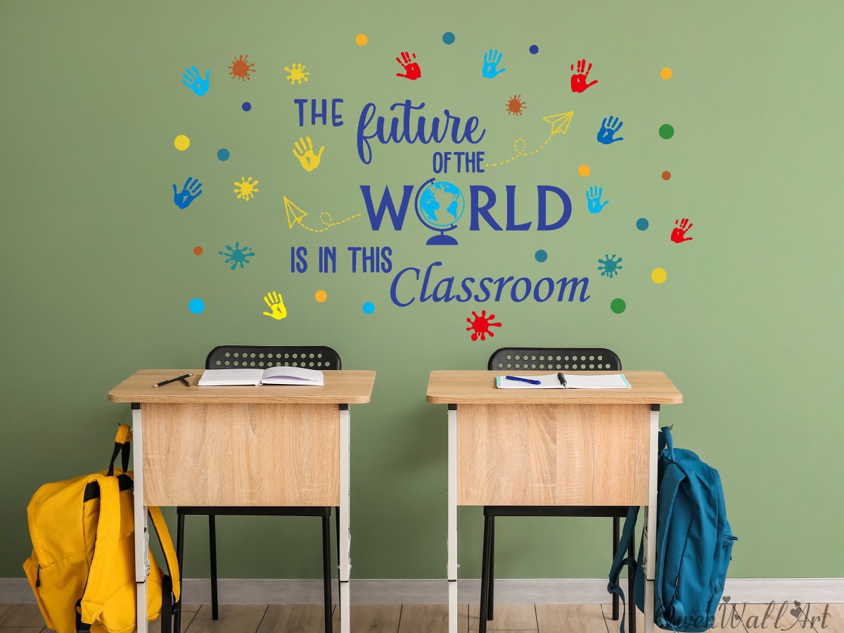 Classroom Rules Wall Decal - Motivational Quotes Vinyl Sticker For School Decor