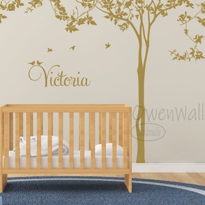 Tree Wall Decal, Vines Tree Wall Decal, Tree Decor For Bedroom Nursery Kids Room Wall Decor image 4