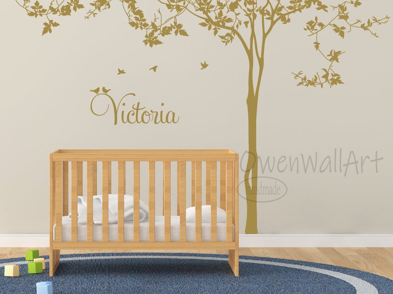 Tree Wall Decal, Vines Tree Wall Decal, Tree Decor For Bedroom Nursery Kids Room Wall Decor image 4