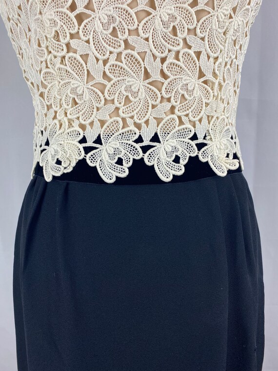 Vintage 1950’s “Norman’s” Black and Creme Evening… - image 5