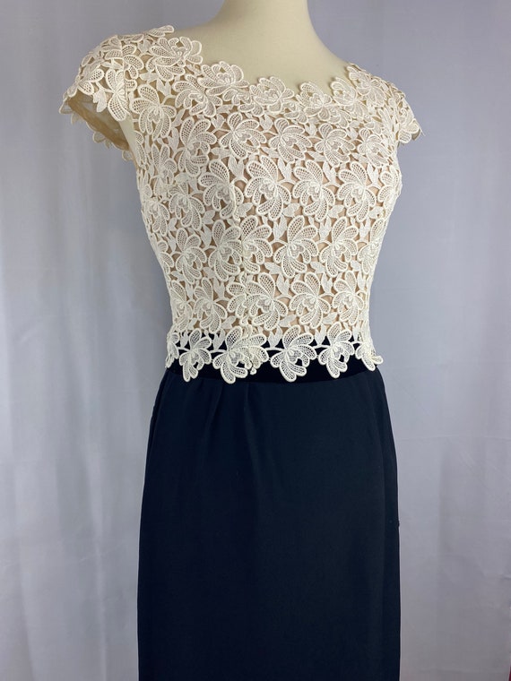 Vintage 1950’s “Norman’s” Black and Creme Evening 