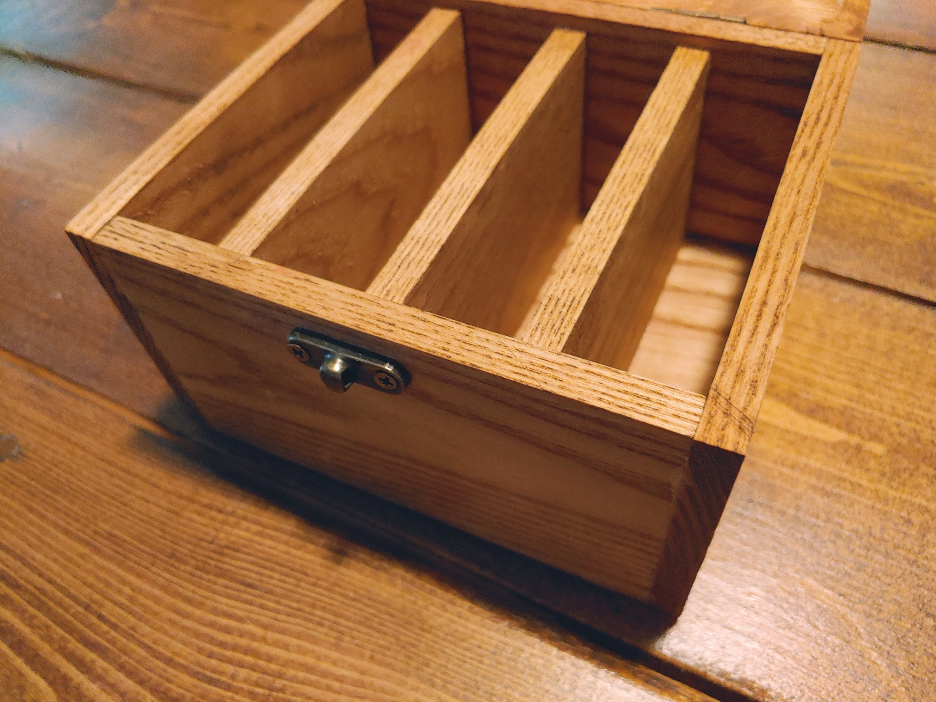Unfinished Wooden Deck Box with Hinges & Latches - card storage case – The  Designcraft Studio