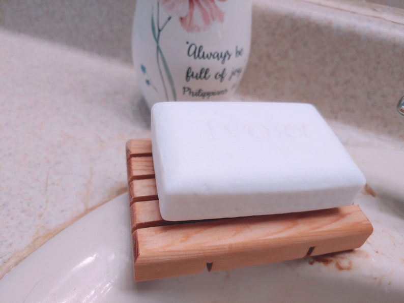Rounded Cedar Soap Dish Soap Saver Eco Friendly Maine Etsy