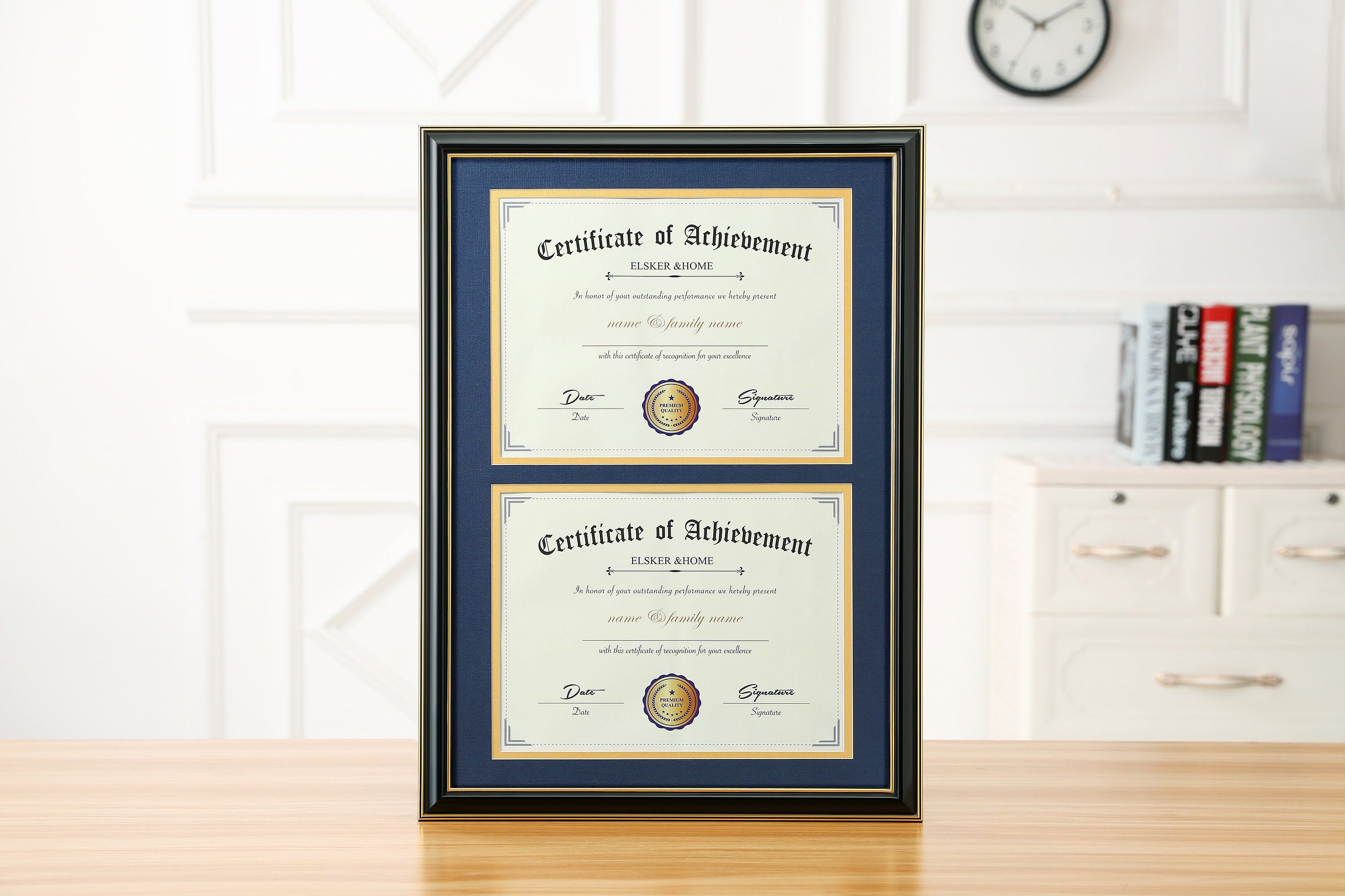 Certificates&Diploma Frame for Two 8.5x11 Inch with Double Mat Etsy