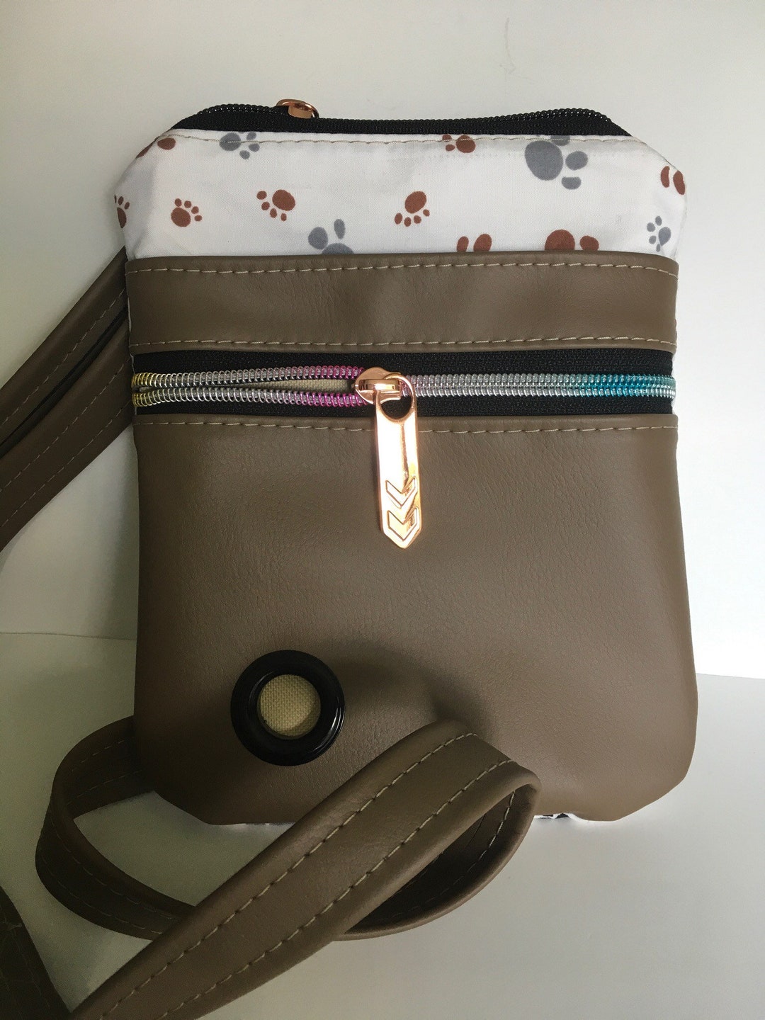 Slim Dog Walking Bag With Waste Bag Access Etsy