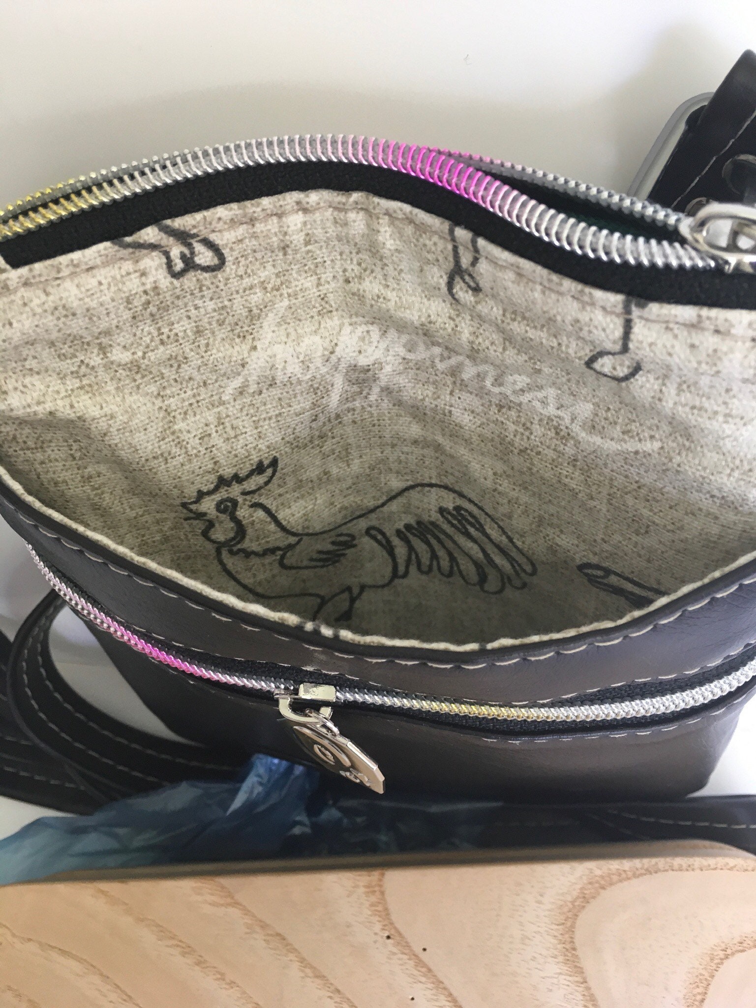 Slim Dog Walking Bag With Waste Disposal Access Etsy