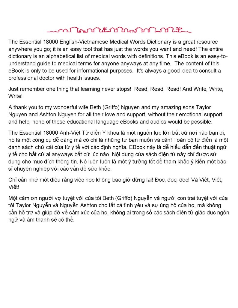 18000 English Vietnamese Medical Words Dictionary PDF 2077 Etsy