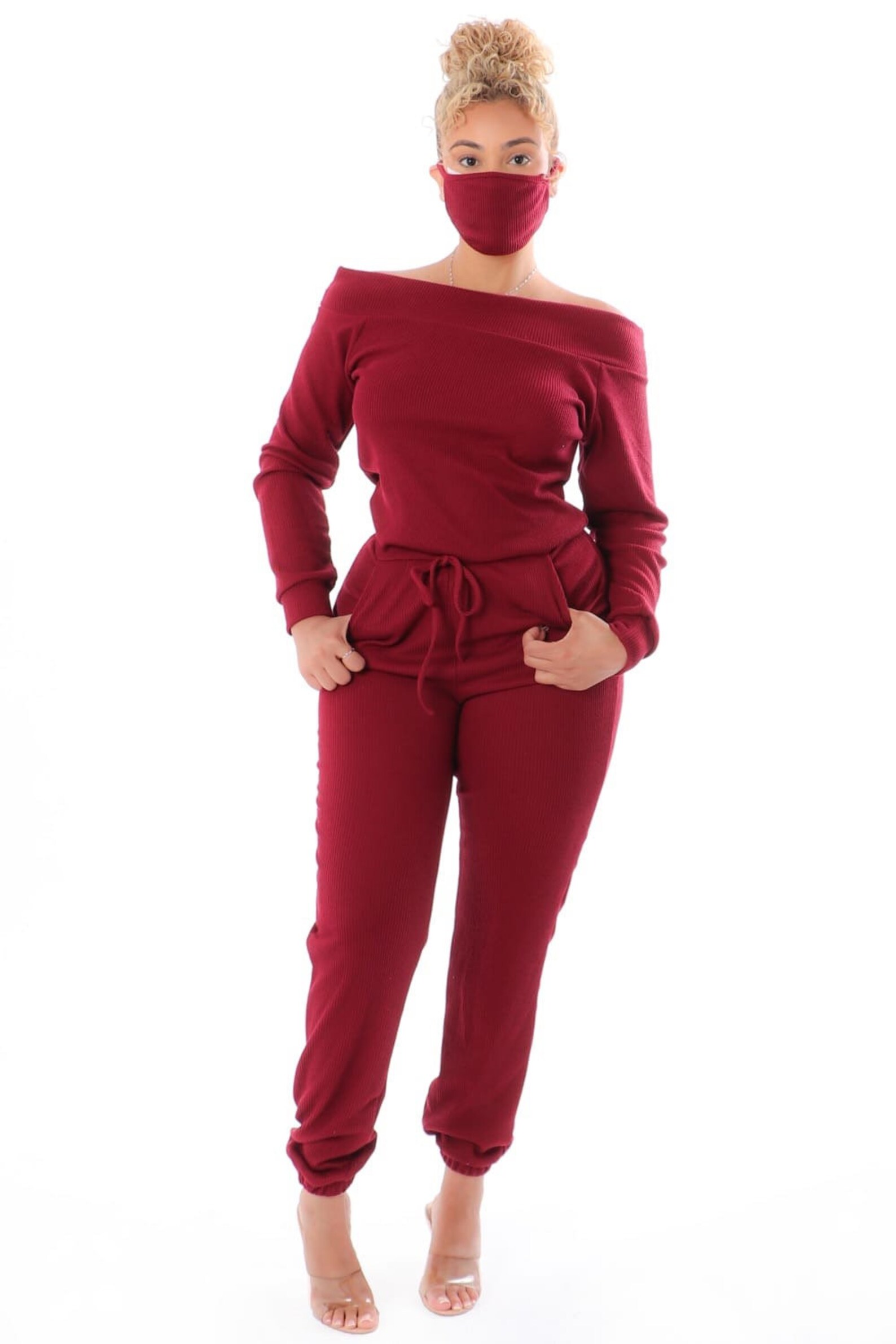 Jumpsuit With Face Mask Etsy