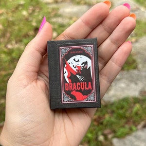 Dracula MATCHBOOK, box of matches disguised as miniature replica of novel, Bram Stoker