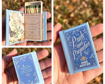 Pride and Prejudice MATCHBOOK, box of matches disguised as miniature replica of novel, Jane Austen