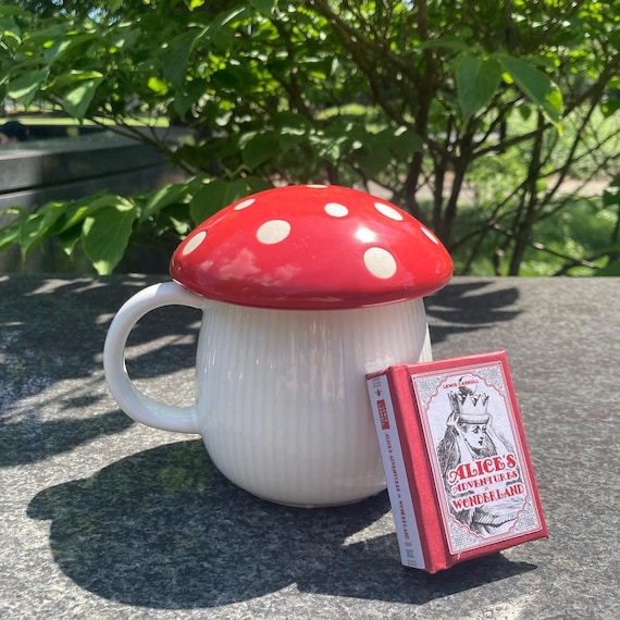 Candle in Mushroom lidded Mug Cup, Choose Your Fragrance, Unique Whimsical Cozy Gift Handmade