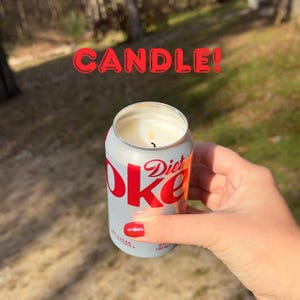 Candle in Diet Coke Can, Choose Your Fragrance, Unique Whimsical Gift Handmade, Candle with a Handle