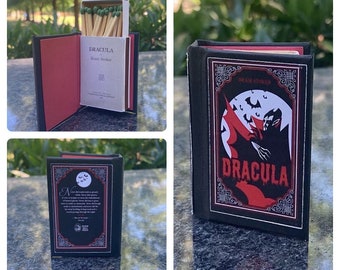 Dracula MATCHBOOK, box of matches disguised as miniature replica of novel, Bram Stoker