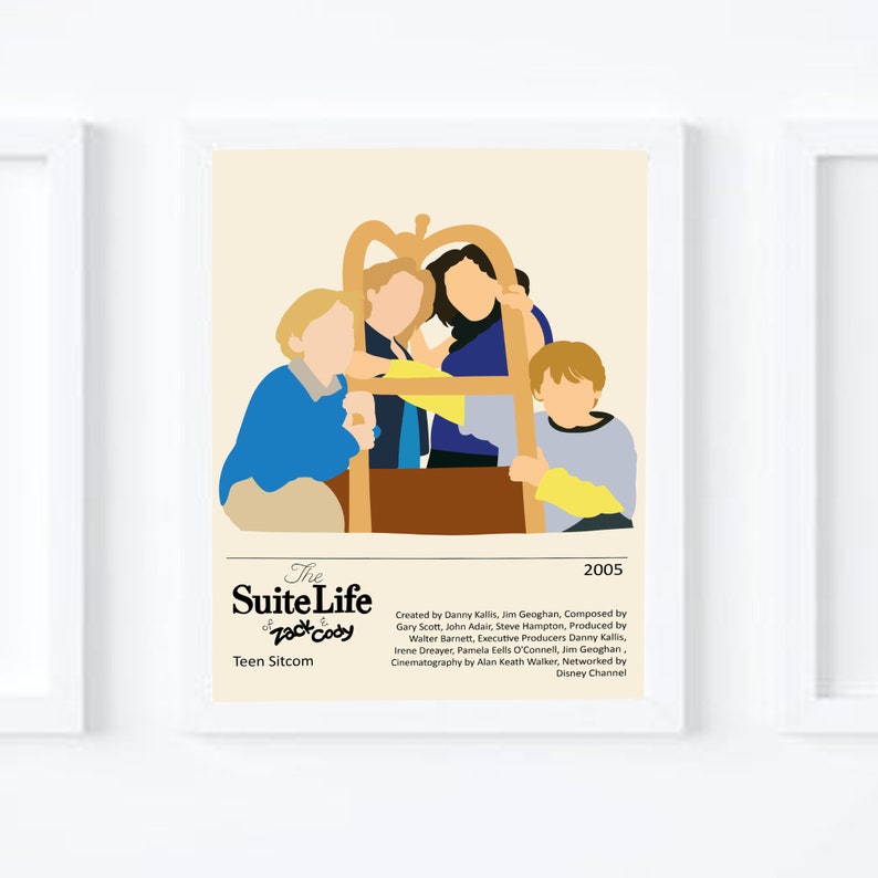The Suite Life of Zack and Cody Minimalist A4 Retro Art Movie Etsy