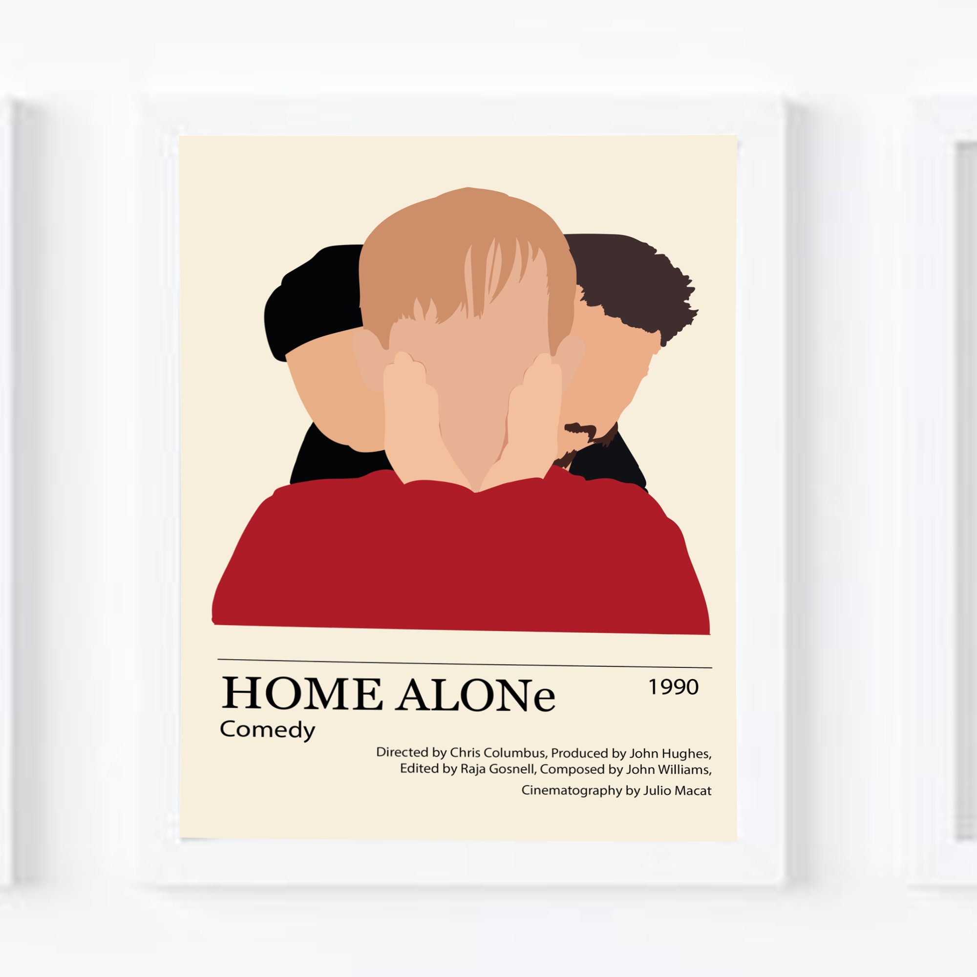 Home Alone Minimalist A4 Retro Art Movie Poster Print Art Etsy