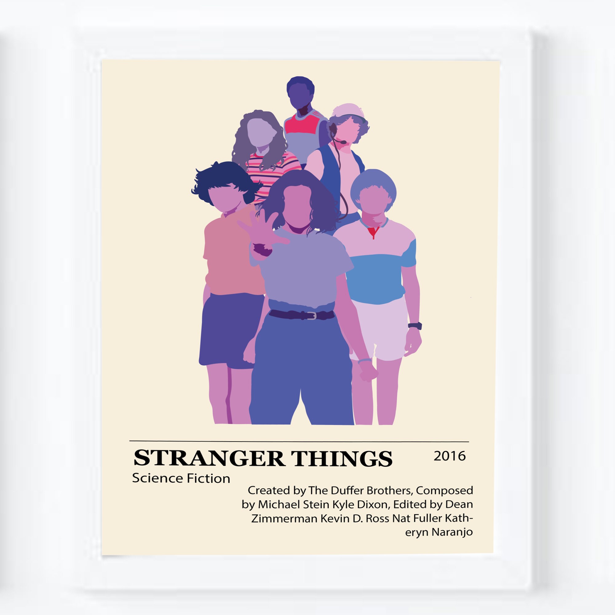 Stranger Things Minimalist A4 Retro Art Movie Poster Print | Etsy