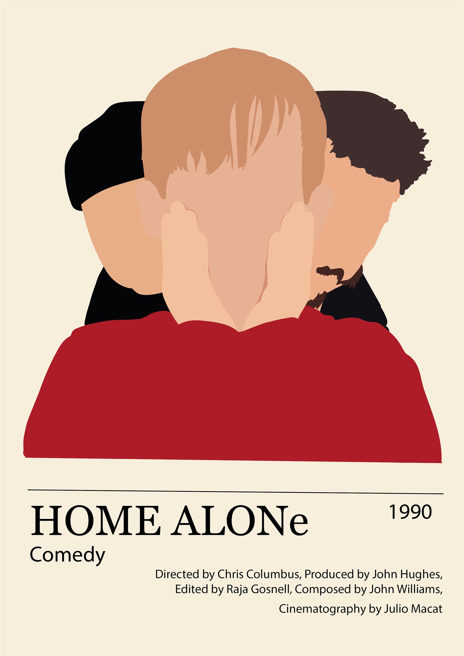 Home Alone Minimalist A4 Retro Art Movie Poster Print Art Etsy